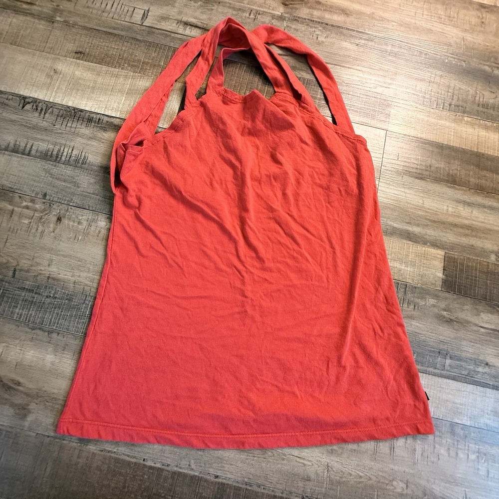 Fabletics Tank Top Strappy Sz M Red Athleisure Criss Cross Gym Jersey